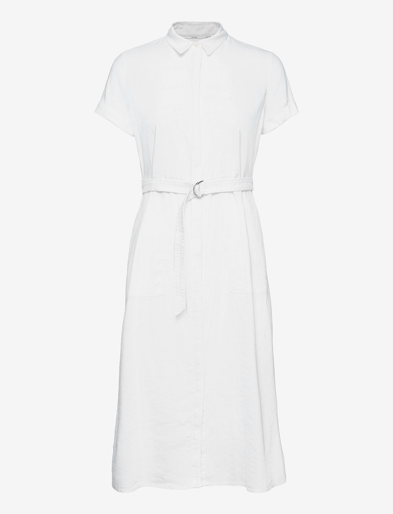 Calvin Klein - SS LINEN MIDI SHIRT DRESS - bright white - 0
