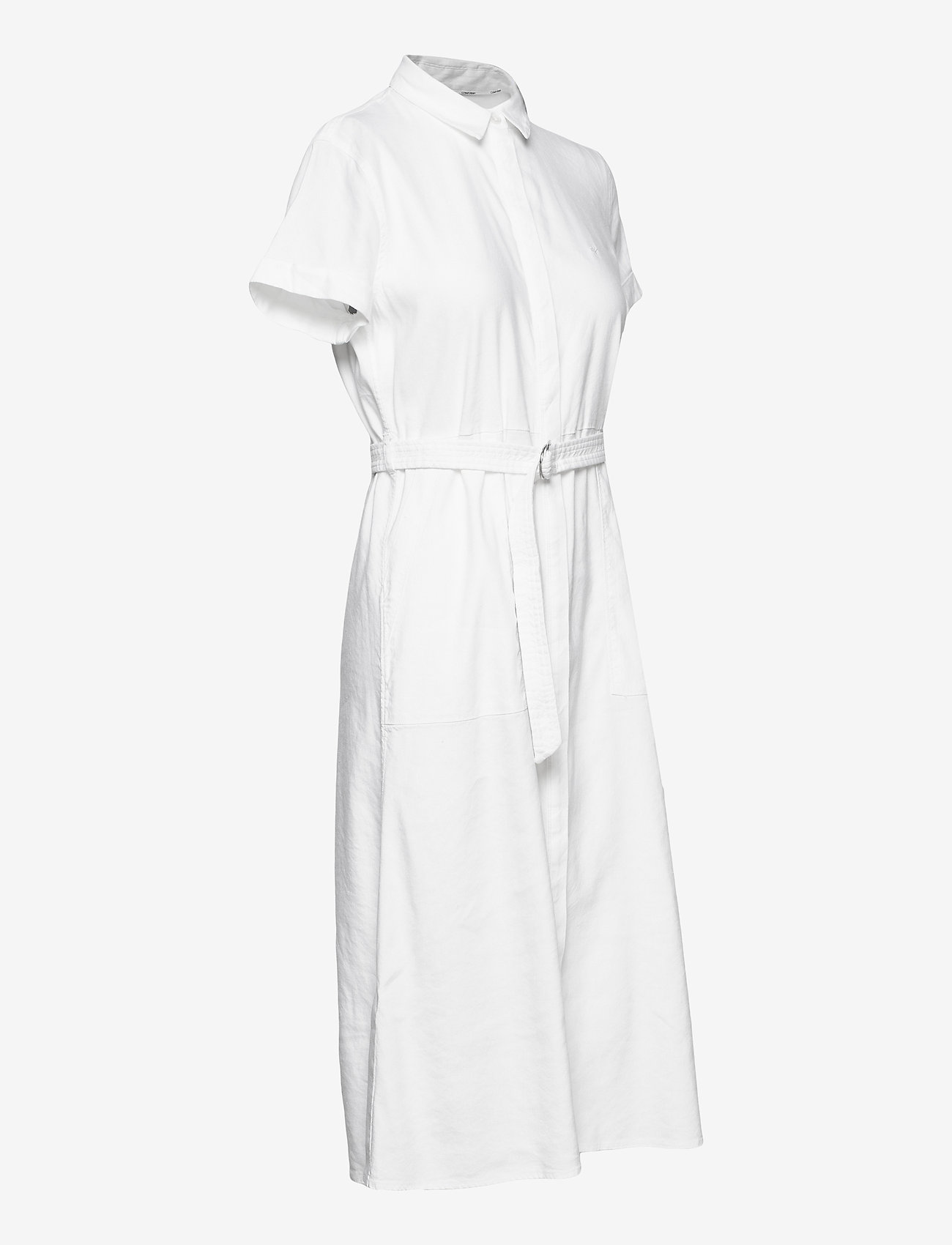 Calvin Klein - SS LINEN MIDI SHIRT DRESS - bright white - 2