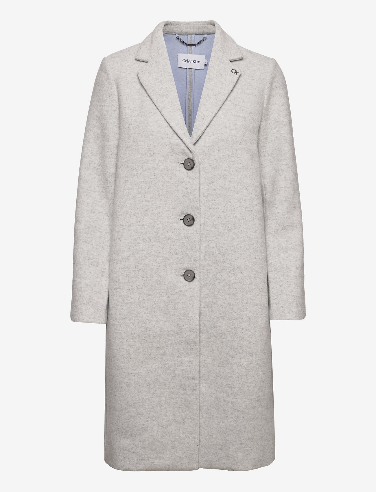 Calvin Klein - BONDED CROMBIE COAT - light grey heather - 0