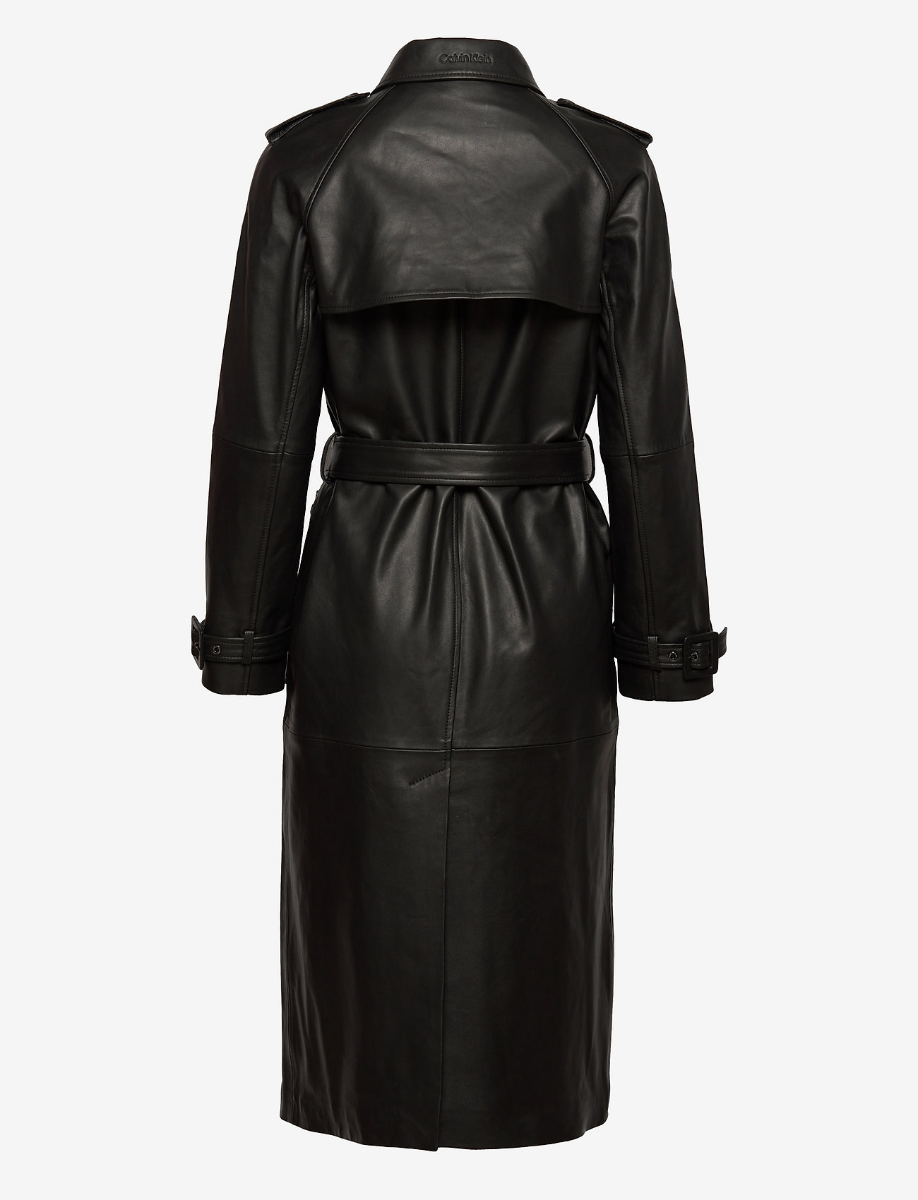 Calvin Klein - LEATHER TRENCH COAT - ck black - 1