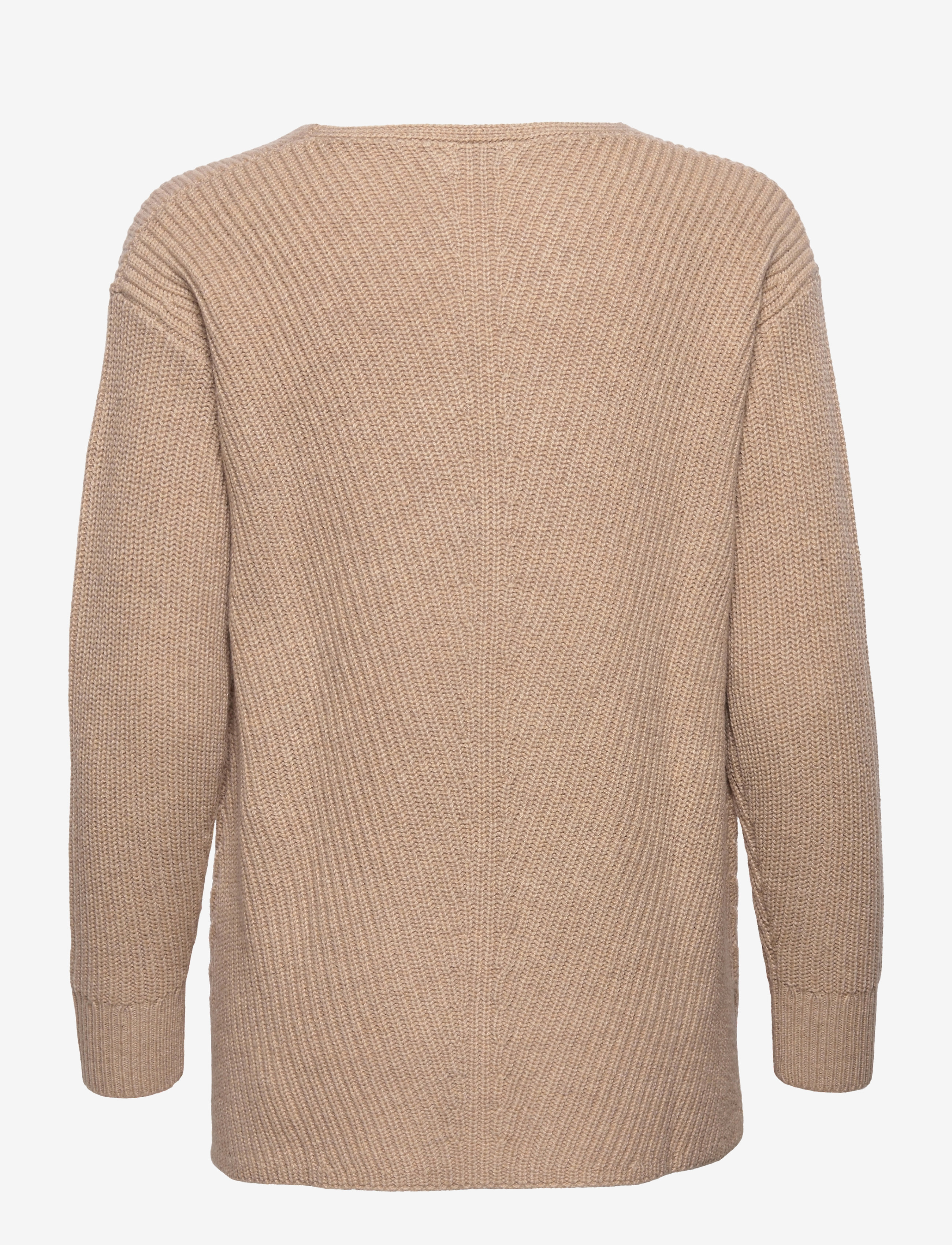 Calvin Klein - WOOL BLEND V-NECK SWEATER - moccasin heather - 1