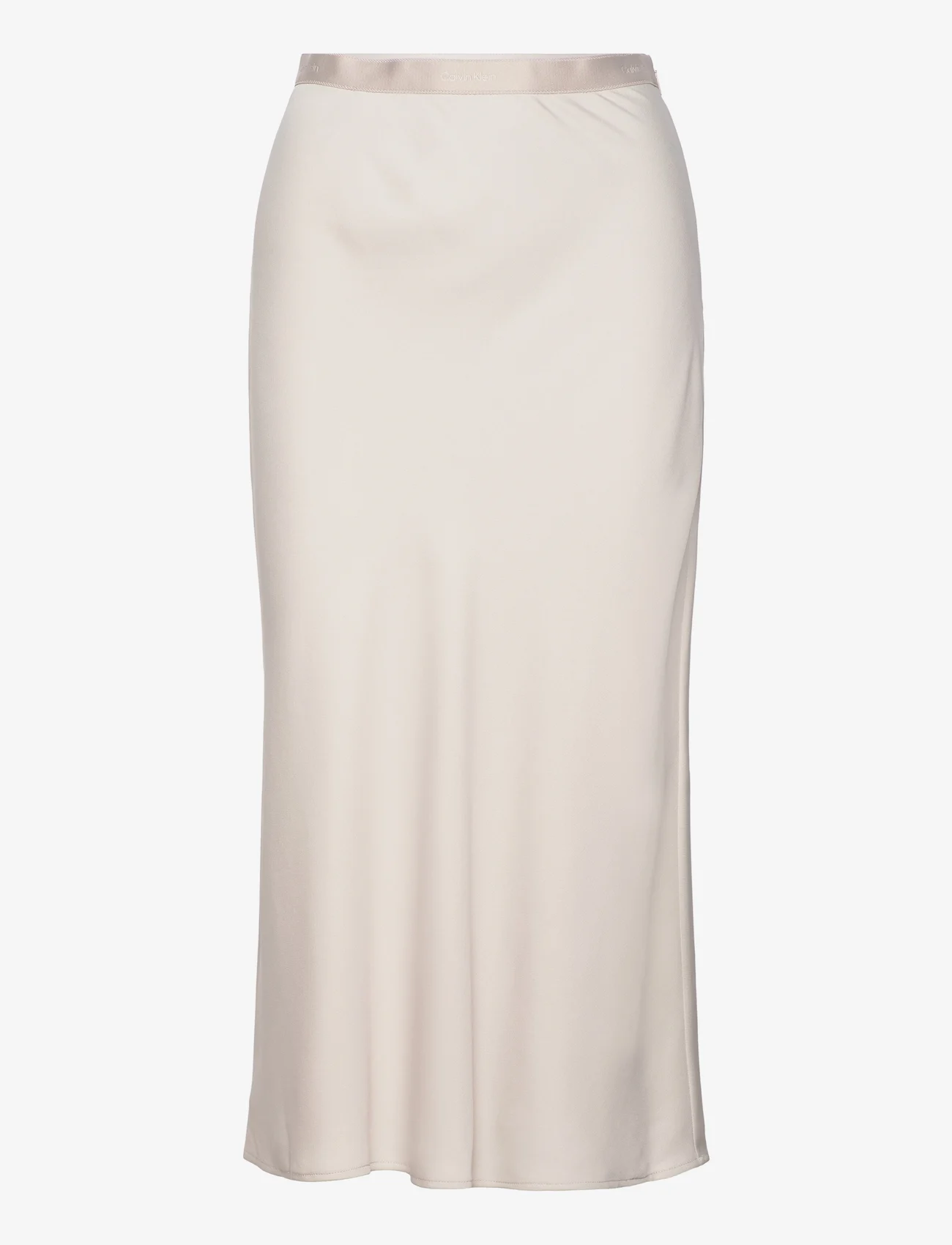 Calvin Klein - RECYCLED CDC BIAS CUT MIDI SKIRT - satin skirts - silver gray - 0