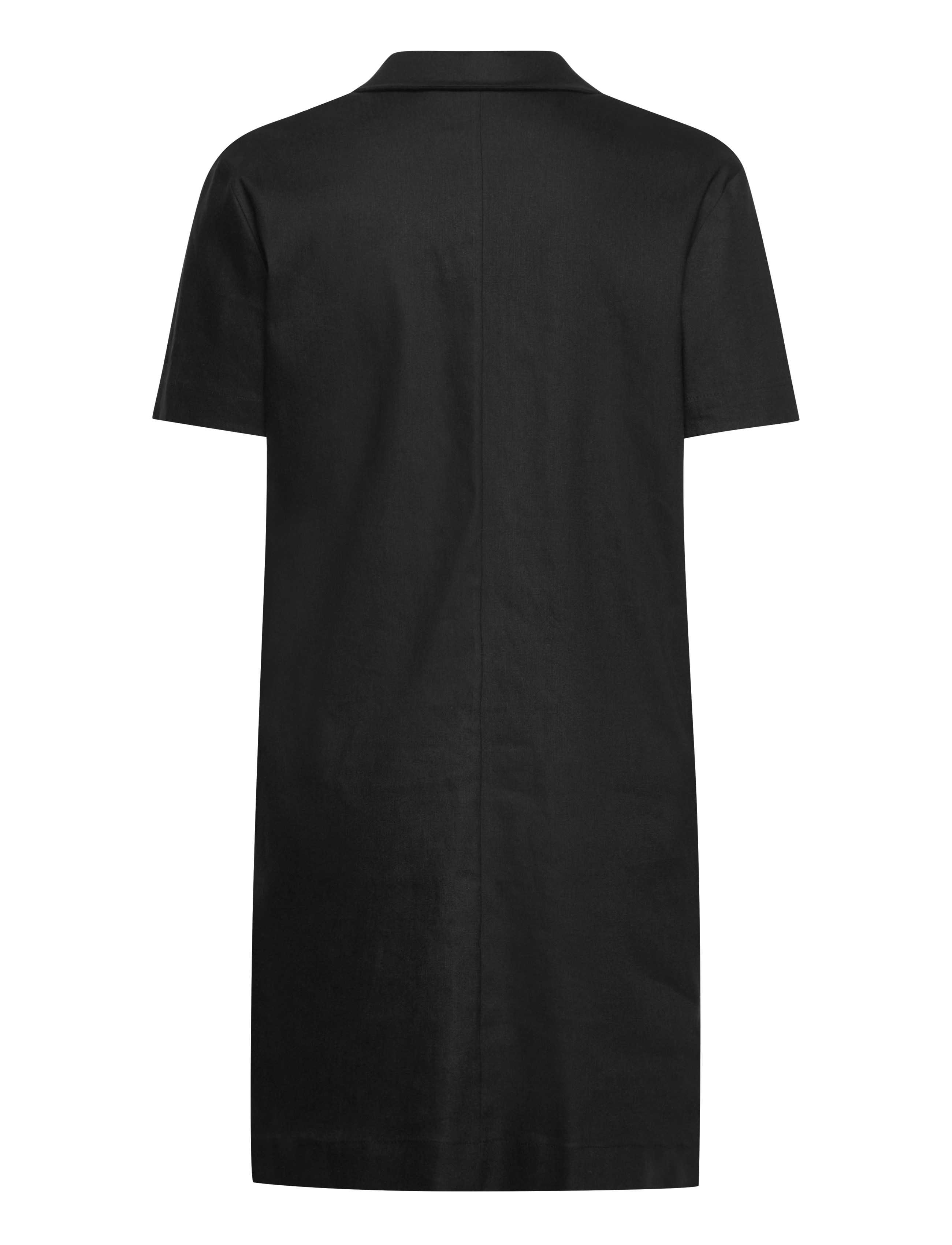 Calvin Klein - LINEN OPEN NECK SHORT DRESS - ck black - 1