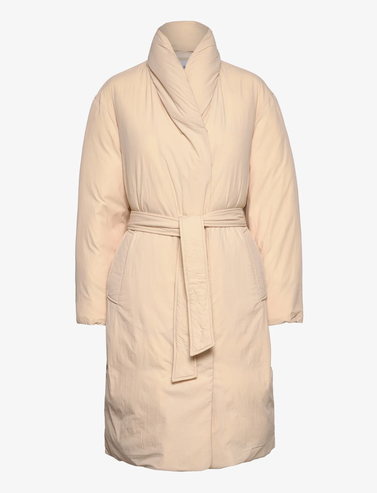 Calvin Klein Recycled Down Wrap Puffer Coat (Tuscan Beige), ( €) |  Large selection of outlet-styles 