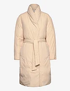RECYCLED DOWN WRAP PUFFER COAT - TUSCAN BEIGE
