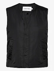 Calvin Klein - MINIMAL PADDED SATIN VEST - puffer vests - ck black - 0