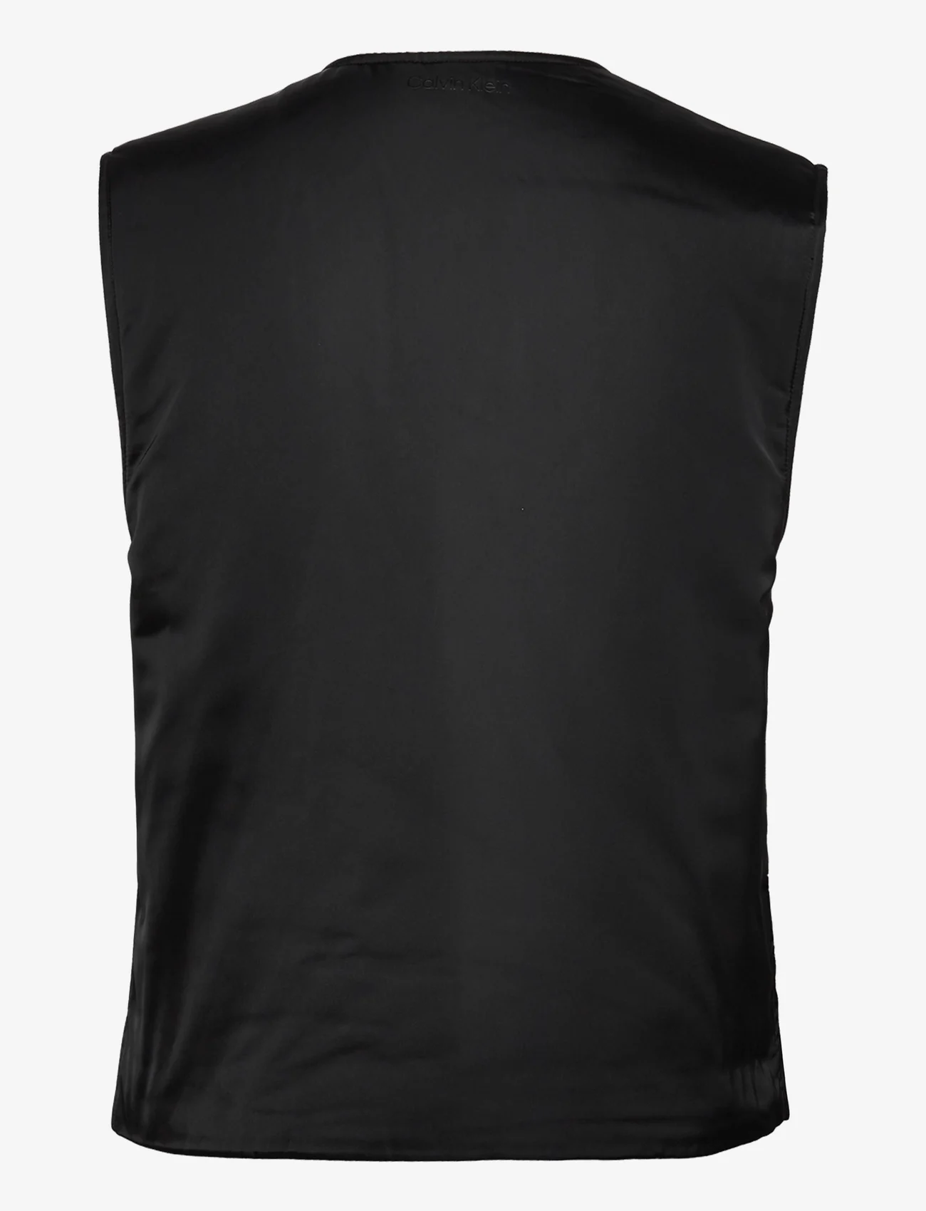 Calvin Klein - MINIMAL PADDED SATIN VEST - puffer vests - ck black - 1