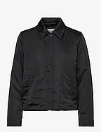 MINIMAL PADDED SATIN JACKET - CK BLACK