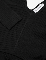 Calvin Klein - ICONIC RIB CUT OUT MIDI DRESS - stramme kjoler - ck black - 4