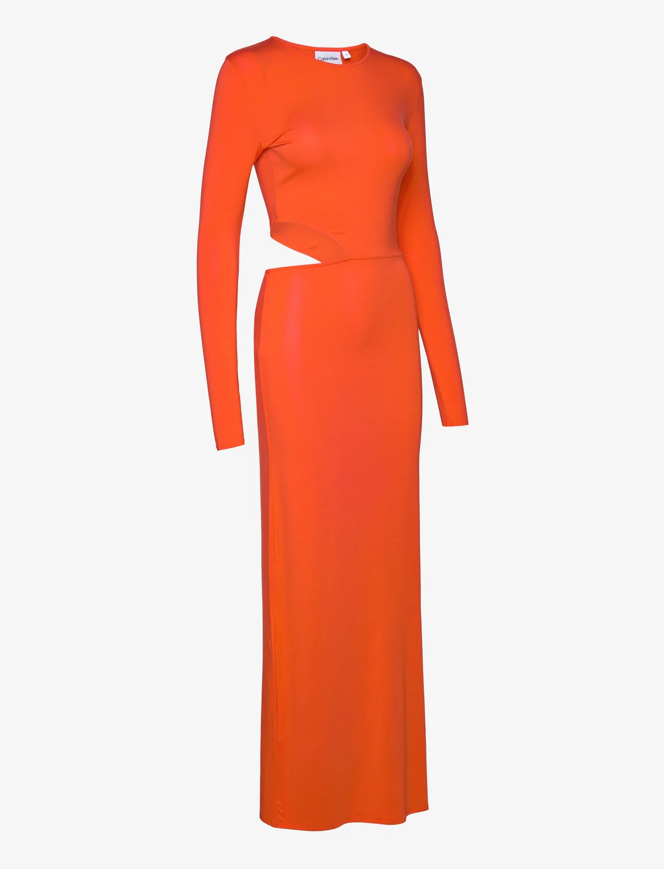 Calvin Klein - LYOCELL JERSEY CUT OUT DRESS - festklær til outlet-priser - deep orange - 1