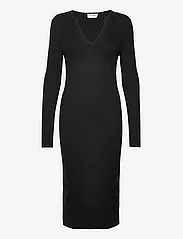 Calvin Klein - RIB OPEN NECK DRESS - stramme kjoler - ck black - 0