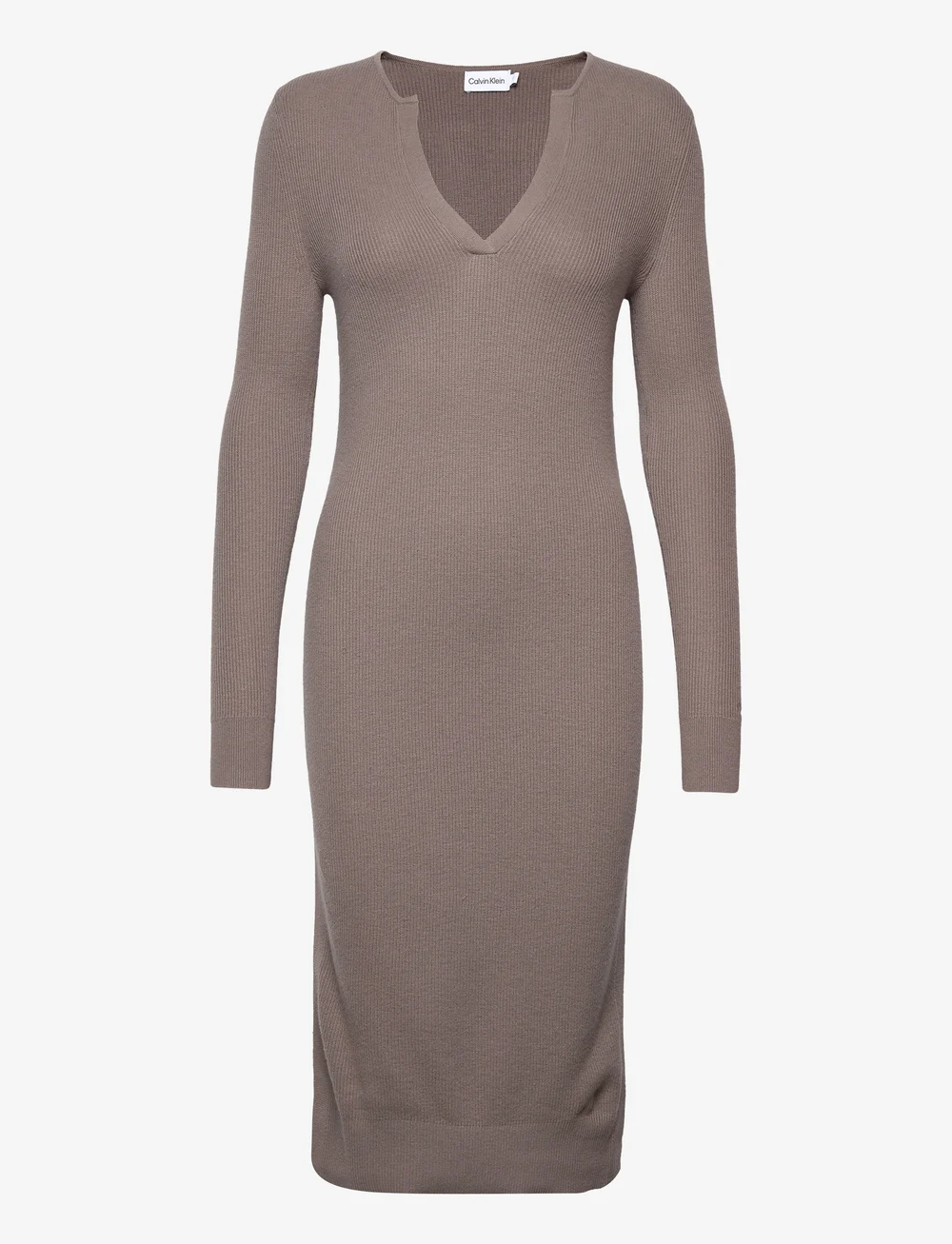 Calvin Klein Rib Open Neck Dress Midi dresses Boozt