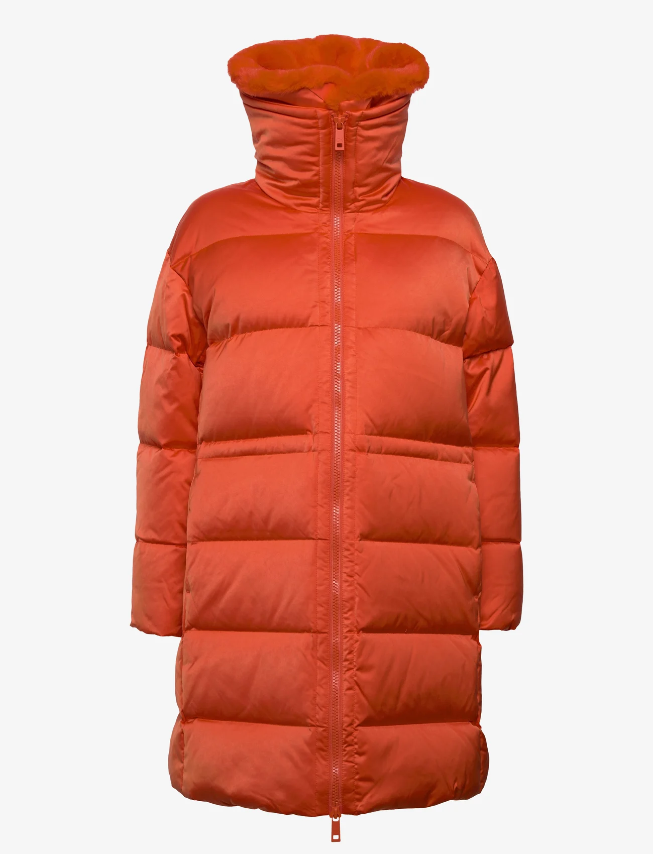 Calvin Klein - LUX SATIN PUFFER COAT - winter jackets - deep orange - 1