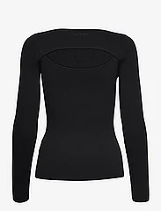 Calvin Klein - ICONIC RIB OPEN-NECK SWEATER LS - jumpers - ck black - 1