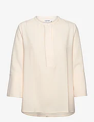 Calvin Klein - SUSTAINABLE TWILL  BLOUSE - bluzki z długimi rękawami - seedpearl - 0