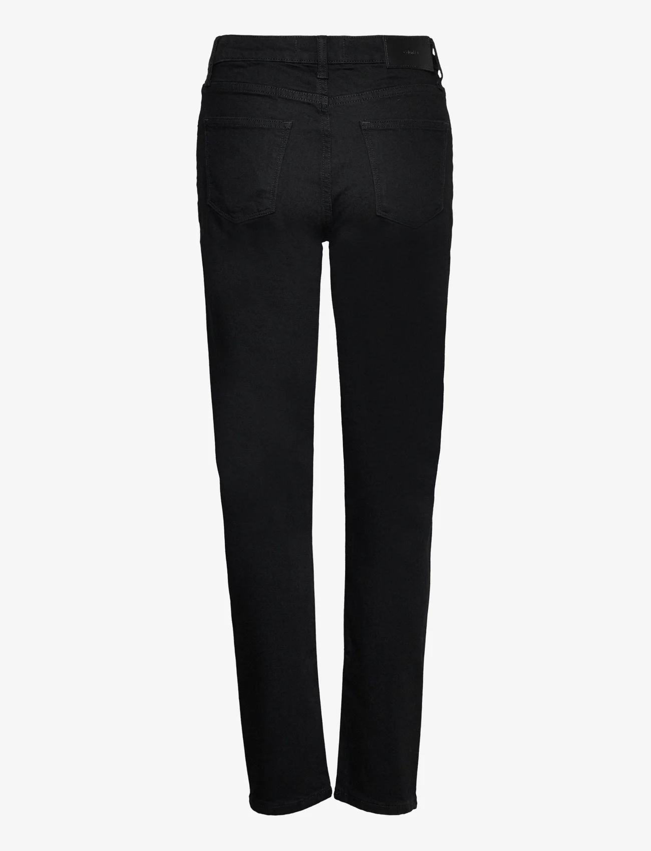 Calvin Klein - MR SLIM - SOFT BLACK - džinsa bikses ar tievām starām - denim black - 1
