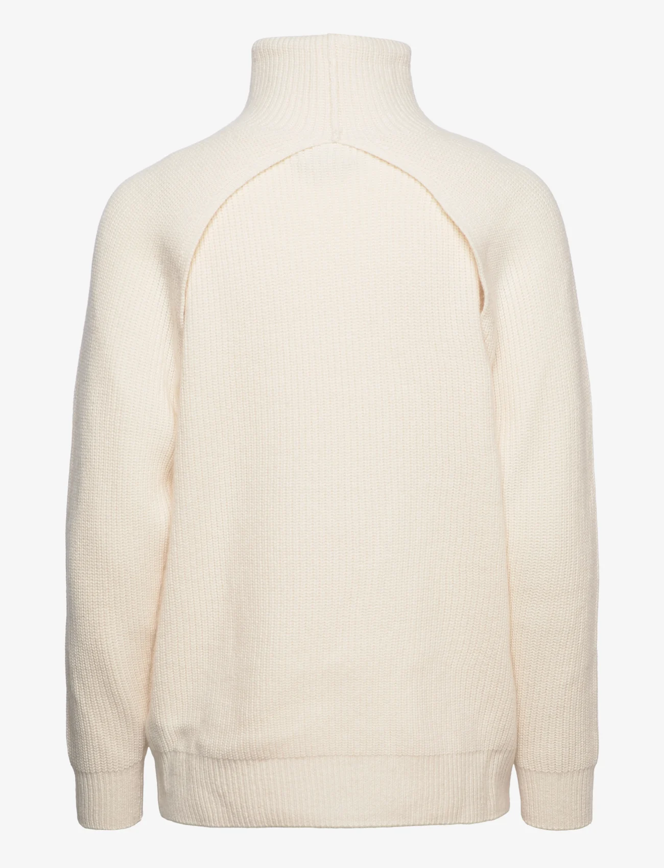 Calvin Klein - RECYCLED WOOL CUT OUT SWEATER LS - megzti drabužiai - vanilla ice - 1