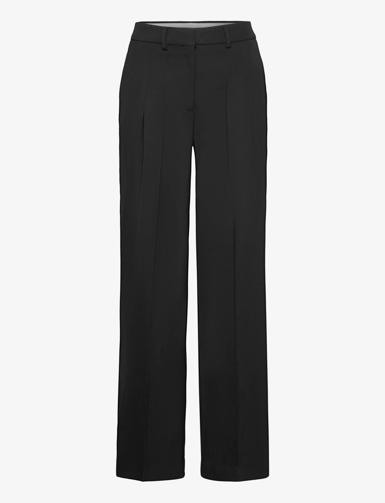 Calvin Klein - WOOL TWILL PLEATED STRAIGHT PANT - vakarėlių drabužiai išparduotuvių kainomis - ck black - 0
