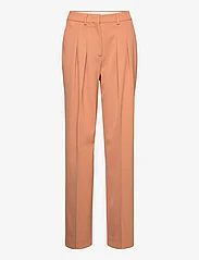 Calvin Klein - WOOL TWILL PLEATED STRAIGHT PANT - ballīšu apģērbs par outlet cenām - pale terracotta - 0