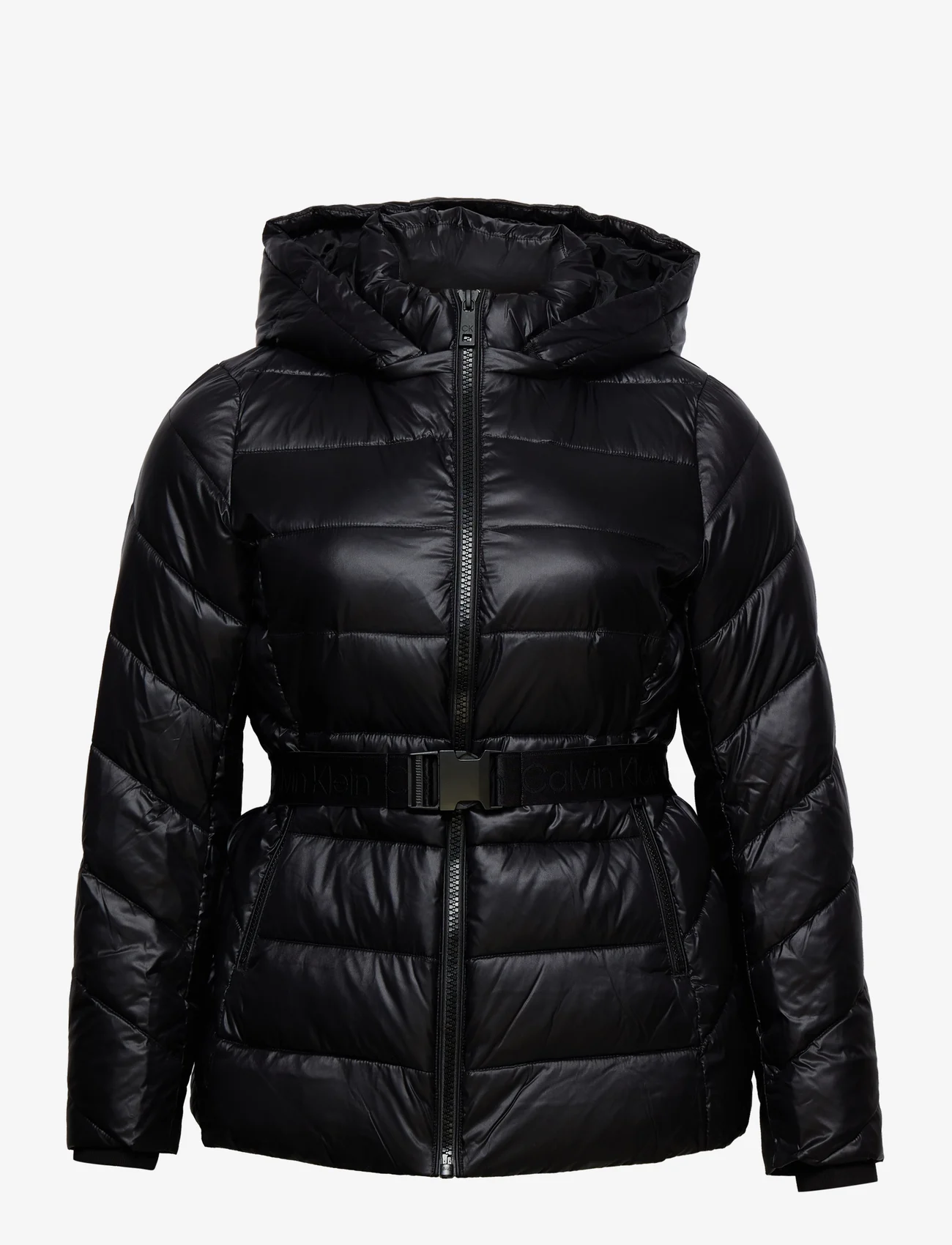 Calvin Klein - ESS BELTED DOWN JACKET INCLU - down- & padded jackets - ck black - 0