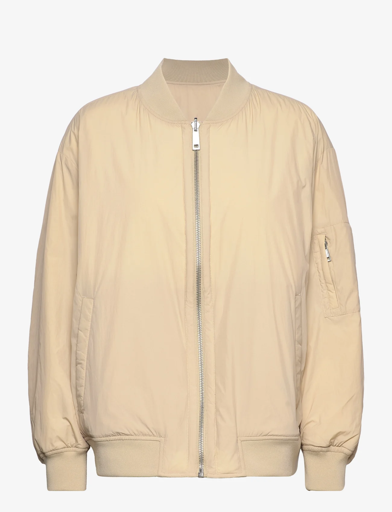 Calvin Klein - LIGHT PADDED QUILT BOMBER JACKET - light jackets - smooth beige / chalk - 0