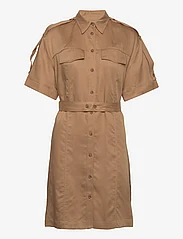 Calvin Klein - DRAPY TENCEL SHIRT DRESS - marškinių tipo suknelės - timeless camel - 0