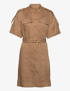 DRAPY TENCEL SHIRT DRESS, Calvin Klein
