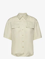 Calvin Klein - TENCEL SS BLOUSE - kortärmade skjortor - vintage ivory - 0