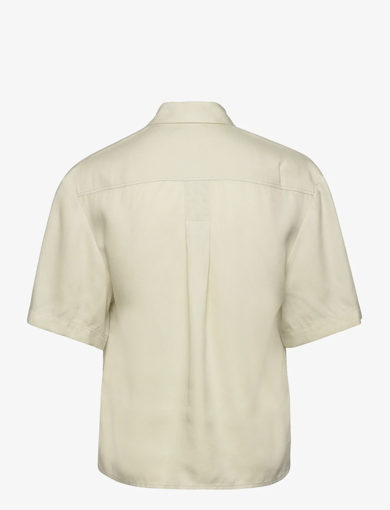 Calvin Klein - TENCEL SS BLOUSE - kortermede skjorter - vintage ivory - 1