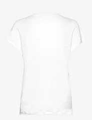 Calvin Klein - LINEN JERSEY C-NECK TOP SS - t-shirts - bright white - 1
