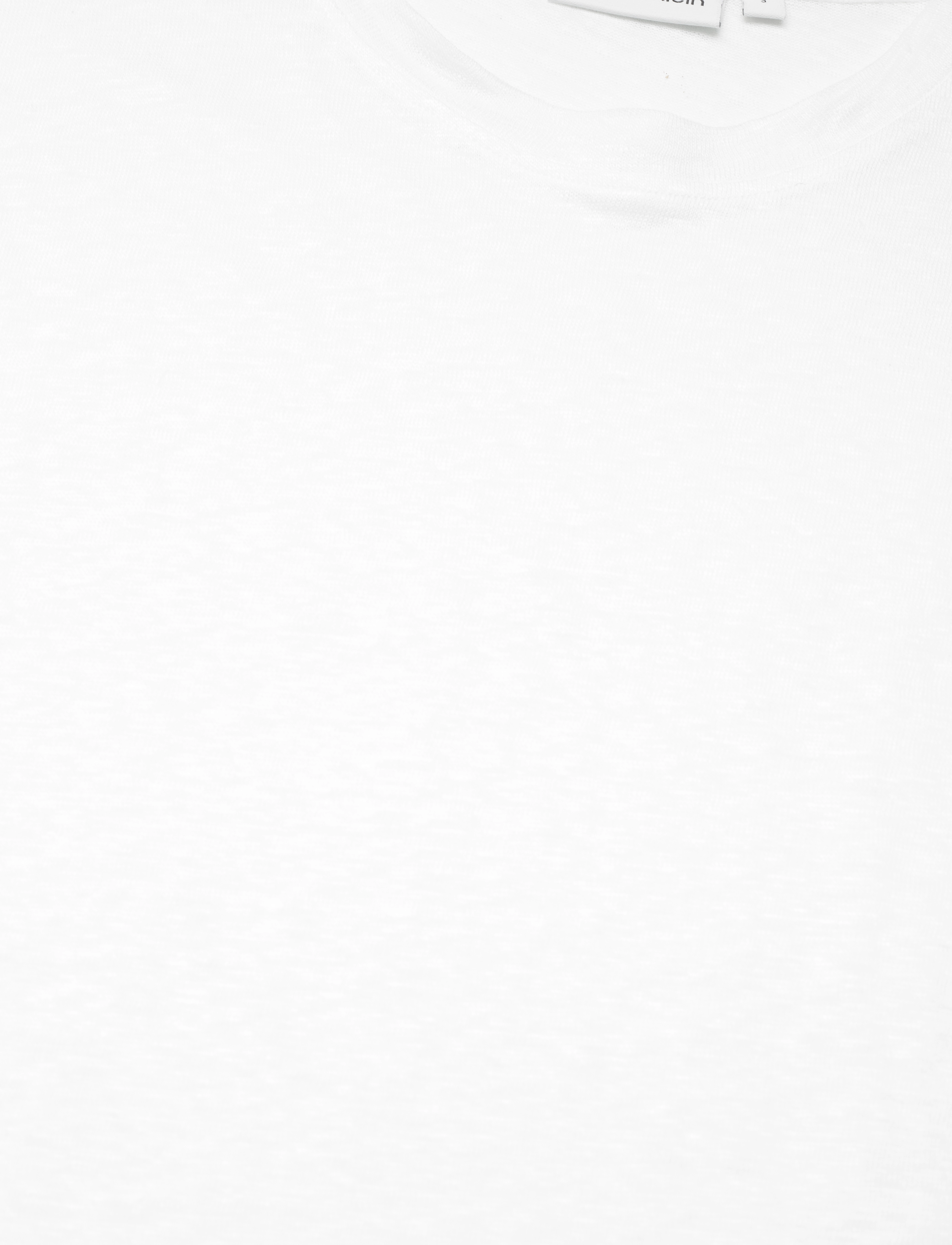 Calvin Klein - LINEN JERSEY C-NECK TOP SS - bright white - 2