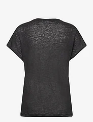 Calvin Klein - LINEN JERSEY C-NECK TOP SS - t-shirts - ck black - 1
