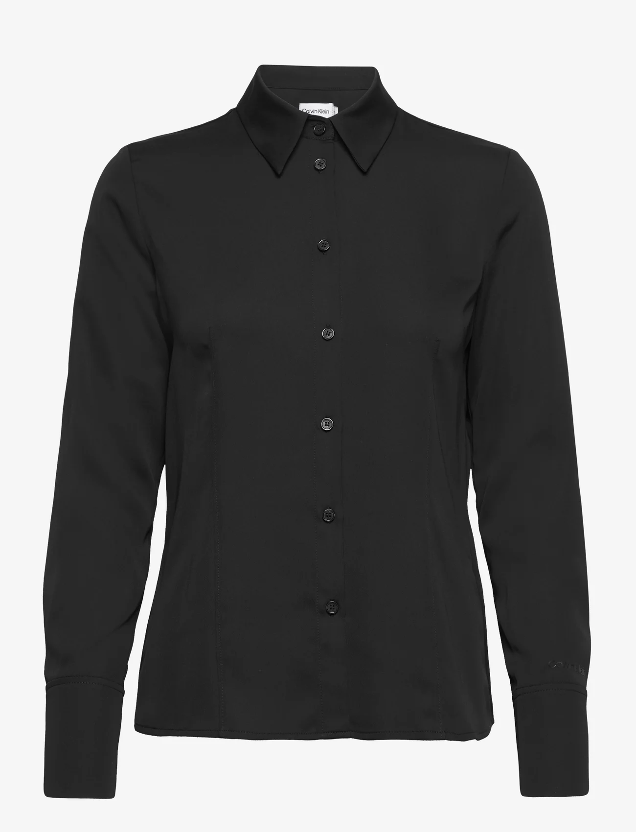 Calvin Klein - RECYCLED CDC SLIM SHIRT - langærmede skjorter - ck black - 0