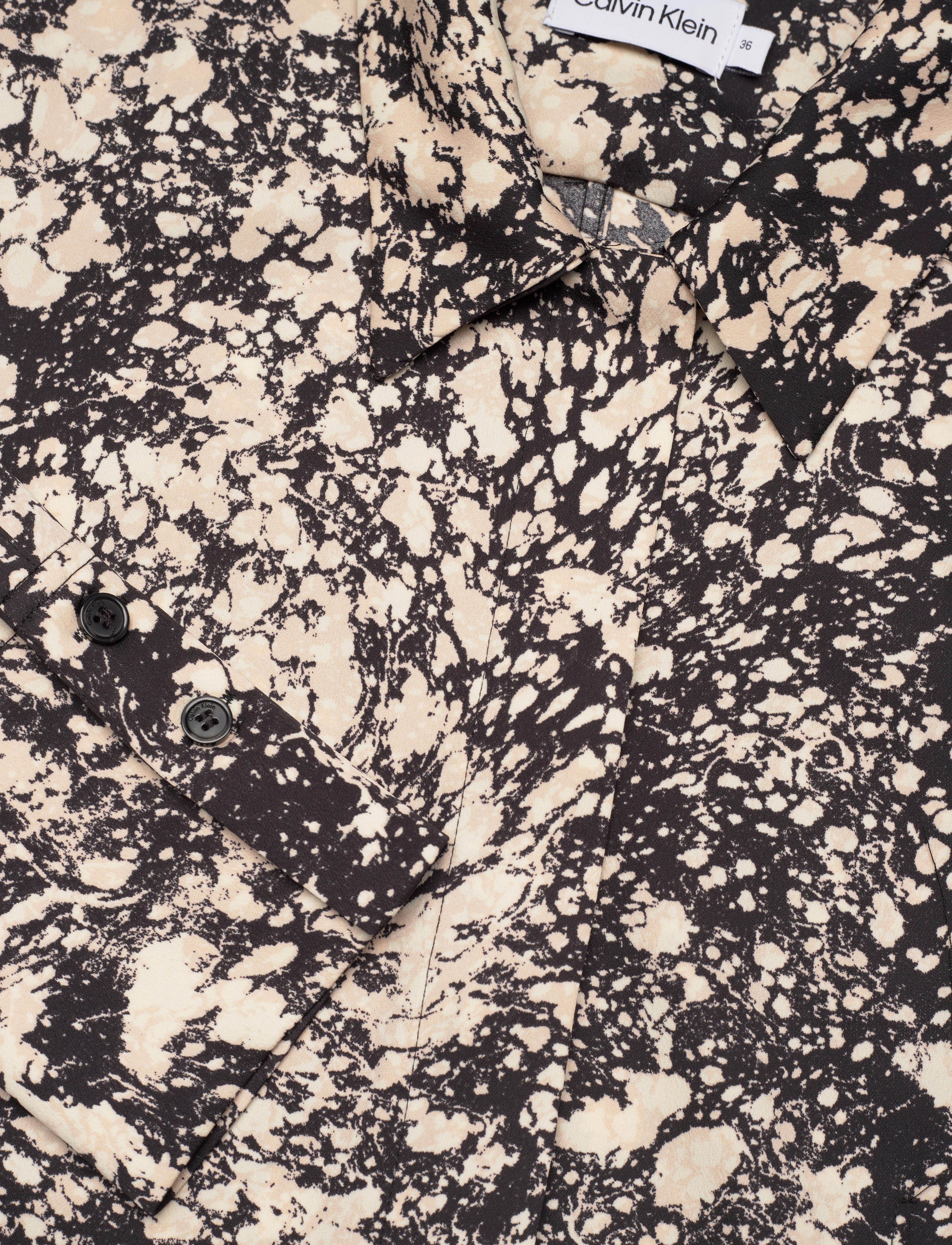 Calvin Klein - RECYCLED CDC SHIRT DRESS - skjortekjoler - marble print / ck black - 2