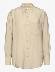 Calvin Klein - RELAXED SHEER TENCEL SHIRT - long-sleeved shirts - moss gray - 0