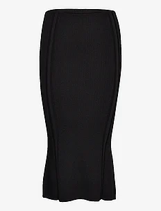 ICONIC RIB FLARE MIDI SKIRT, Calvin Klein