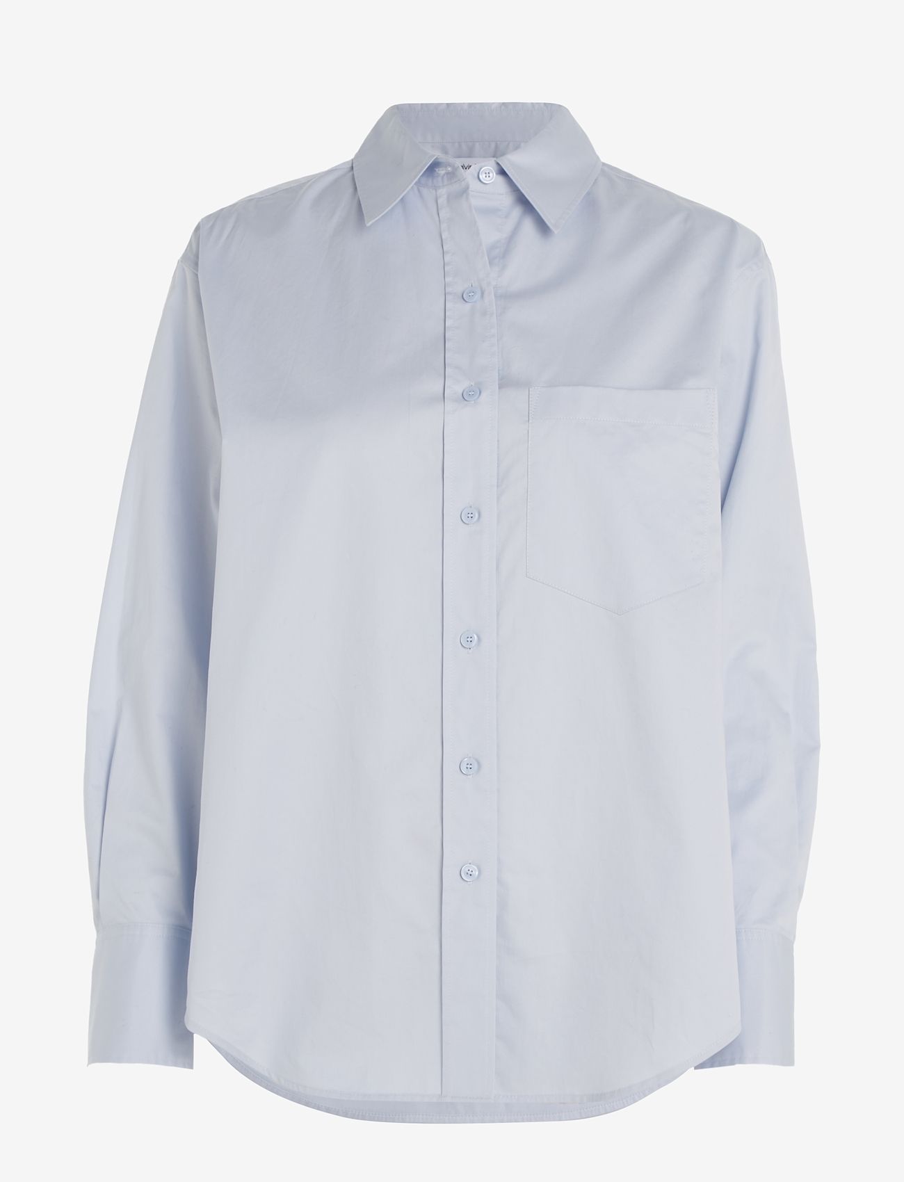 Calvin Klein - RELAXED COTTON SHIRT - long-sleeved shirts - arctic ice - 0