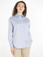 Calvin Klein - RELAXED COTTON SHIRT - long-sleeved shirts - arctic ice - 2
