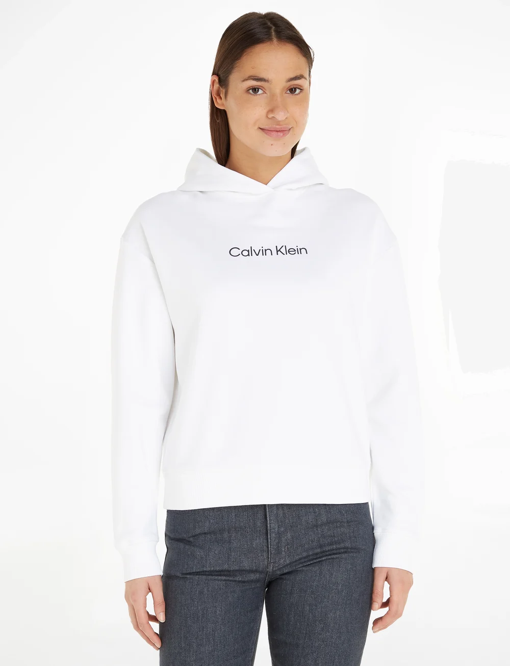 Calvin Klein - HERO LOGO HOODIE - hættetrøjer - bright white - 0