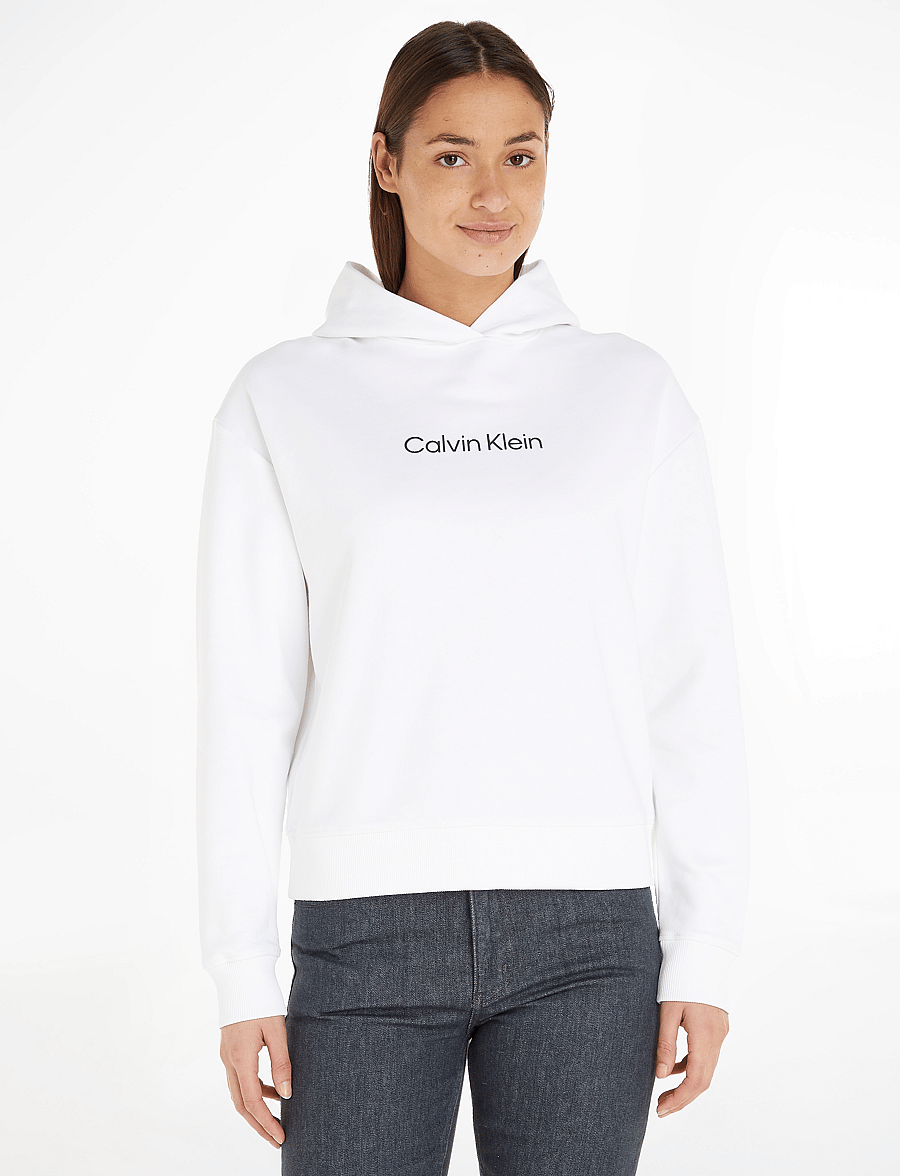 Calvin Klein - HERO LOGO HOODIE - kapuutsiga pusad - bright white - 0
