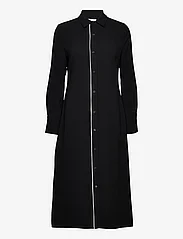 Calvin Klein - CREPE TIPPING MIDI SHIRT DRESS - skjortekjoler - ck black - 0