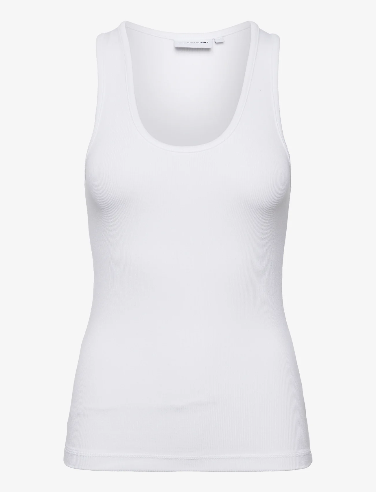 Calvin Klein - MODAL RIB TANK - hihattomat topit - bright white - 0