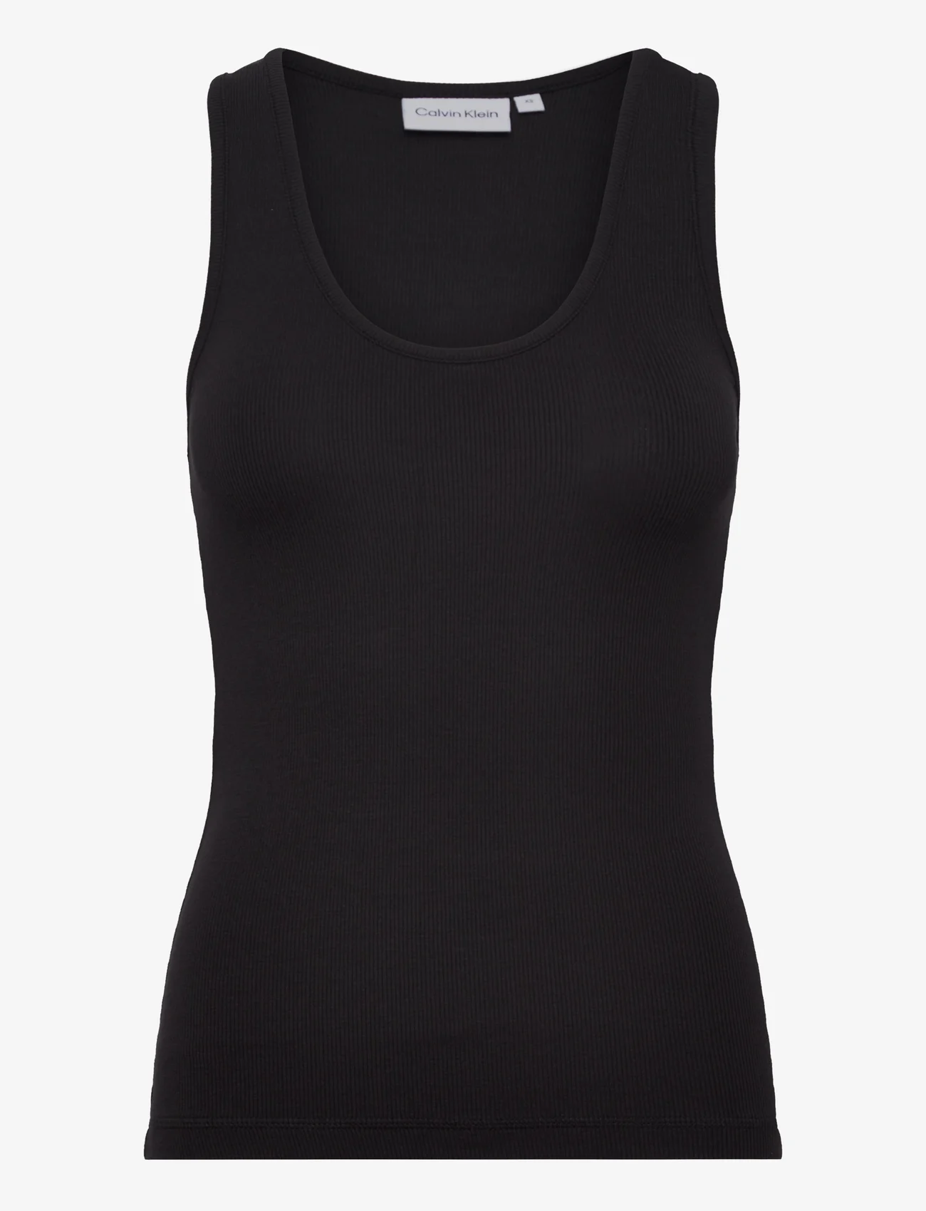 Calvin Klein - MODAL RIB TANK - sleeveless tops - ck black - 0