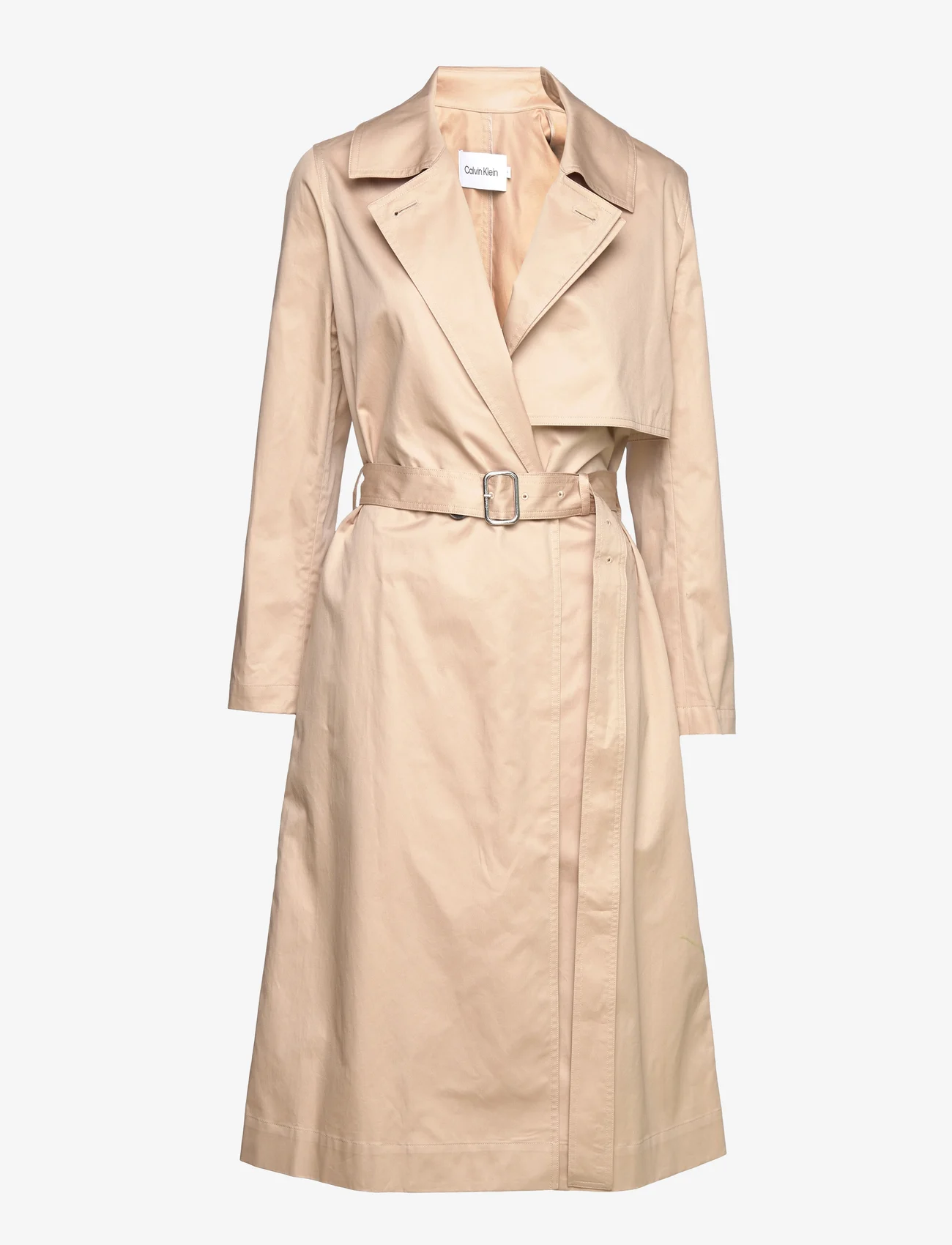 Calvin Klein - COTTON TWILL TRENCH COAT - kevättakit - pastel sand - 0