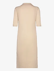 Calvin Klein - LYOCELL BLEND POLO DRESS SS - knitted dresses - smooth beige - 1