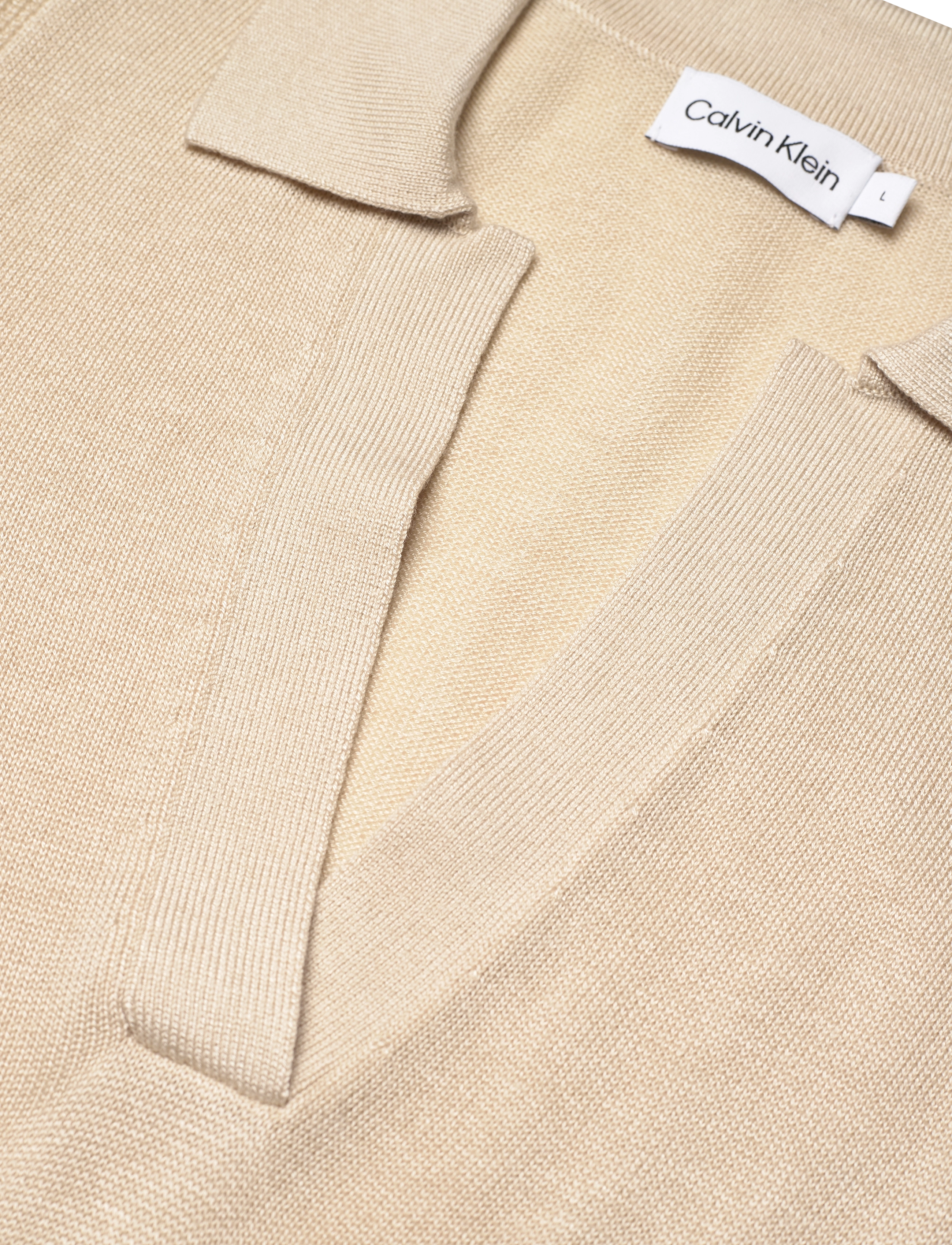 Calvin Klein - LYOCELL BLEND POLO DRESS SS - smooth beige - 2