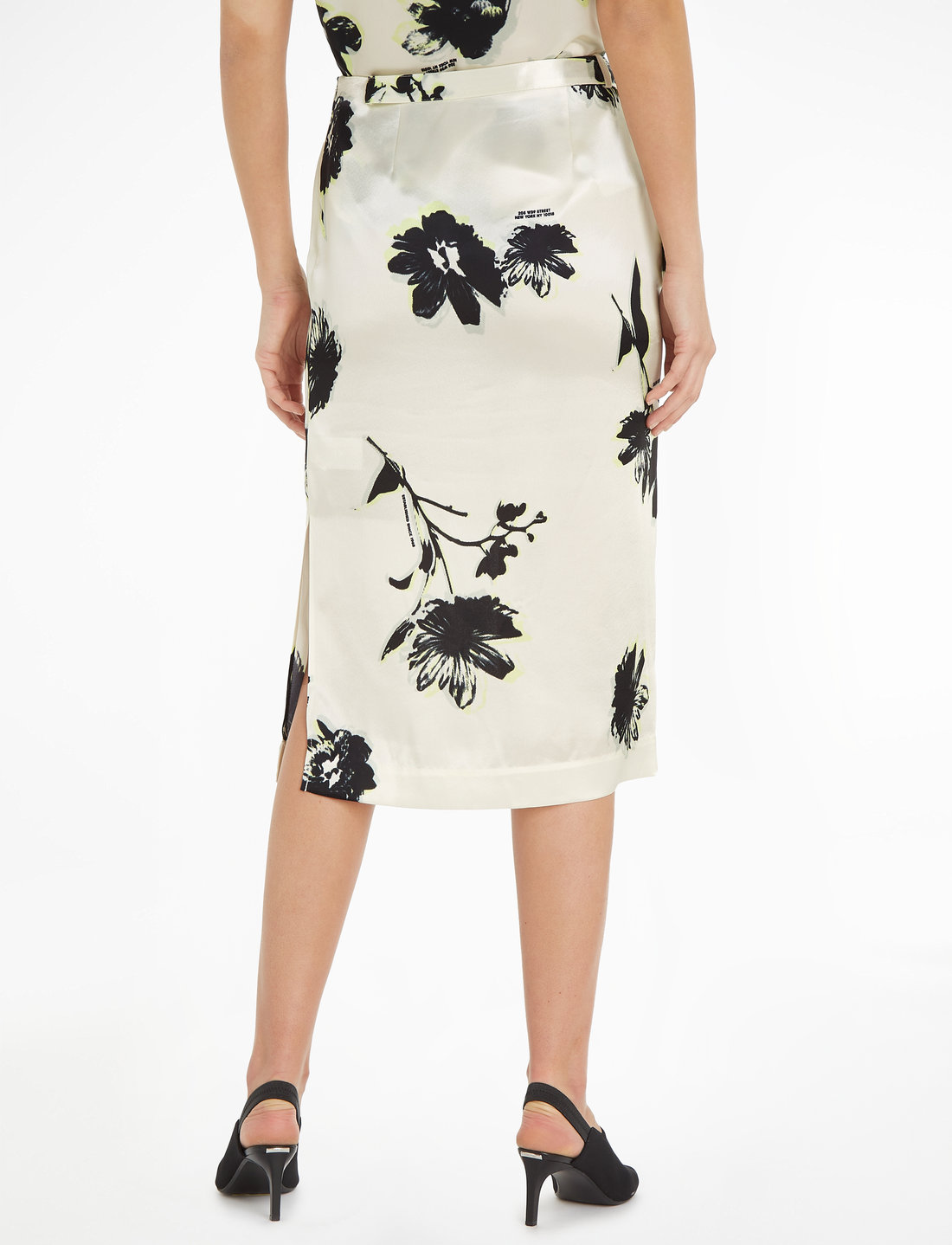 Calvin klein floral midi skirt best sale