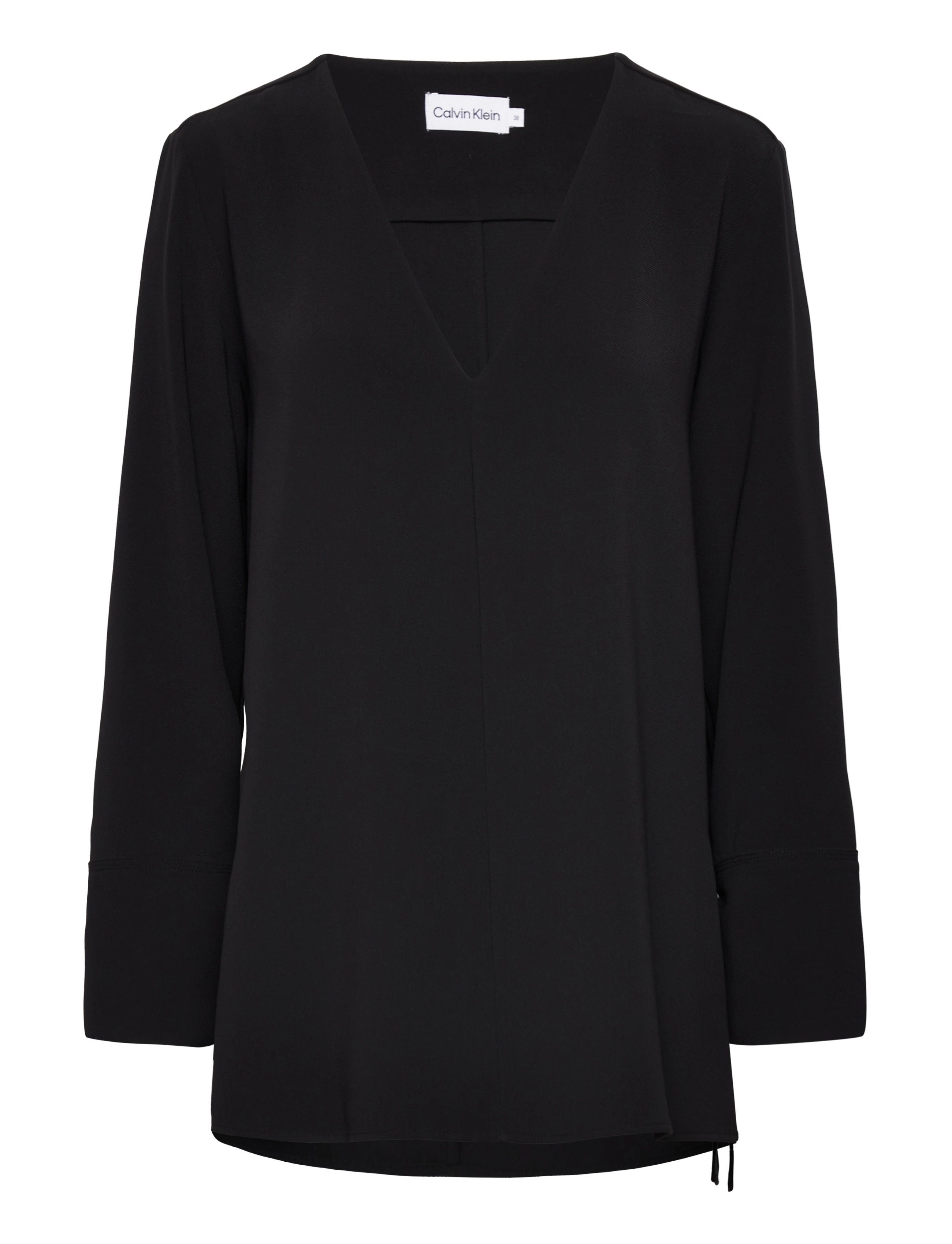 Calvin Klein STRUCTURE TWILL LS TUNIC TOP - Tunikaer - CK BLACK / black