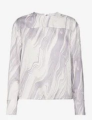 Calvin Klein - SHINE VISCOSE LS TOP - pitkähihaiset puserot - brushstroke fade / lilac dusk - 0