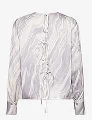 Calvin Klein - SHINE VISCOSE LS TOP - long-sleeved blouses - brushstroke fade / lilac dusk - 1